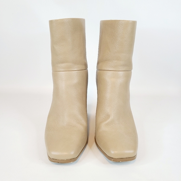 Just Fab Stacked Heel Ankle Boots Zip Size 5.5 - Picture 2 of 9